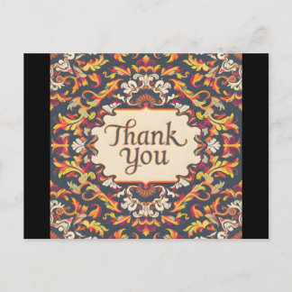 vintage elegant baroque style postcard