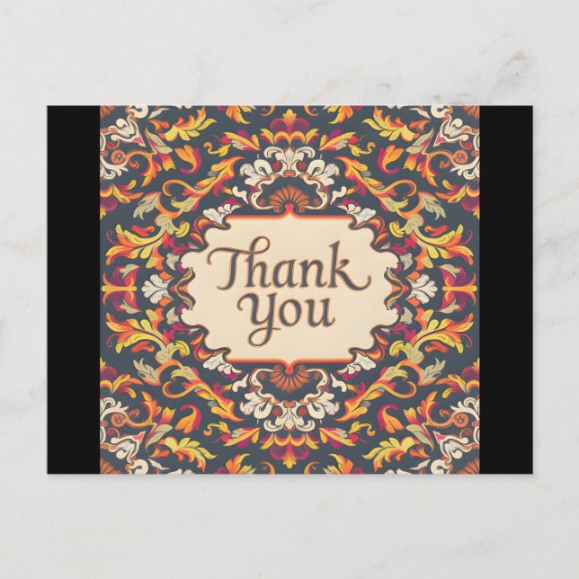 vintage elegant baroque style  postcard (Front)