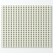 Vintage Elegant Black White Geometric Dots Pattern Wrapping Paper (Flat)