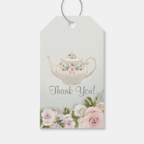 Vintage Elegant Blush Rose Floral Wedding Gift Tags