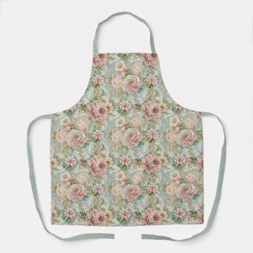 Vintage Elegant Botanical Apron