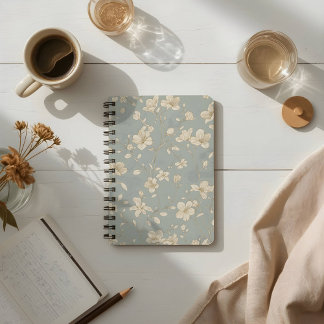 Vintage Elegant Botanical Line Art Notebook