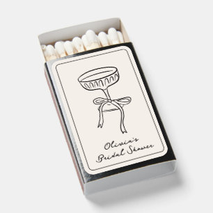 Vintage Elegant Champagne Bridal Shower Matchboxes