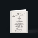 Vintage Elegant Champagne Tower Sketch Thank Yous Thank You Card<br><div class="desc">Vintage Elegant Champagne Tower Sketch Thank You Cards</div>