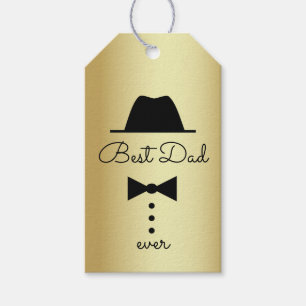 Vintage Elegant Chic Black and Gold Father's Day Gift Tags
