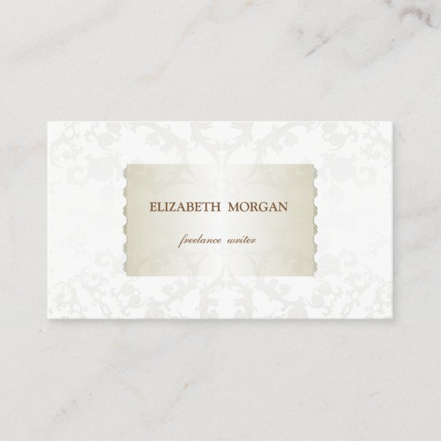 Vintage Elegant,Chic,Lace Business Card (Front)