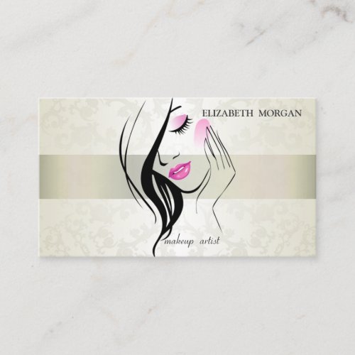 Vintage ElegantChicLaceGirl Silhouete Business Card