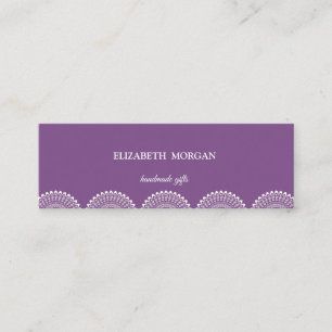 Vintage Elegant,Chic, White Lace Mini Business Card