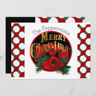 Vintage Elegant Christmas Telephone Personalized Holiday Card