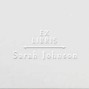 Vintage Elegant Custom Name Ex Libris Library Book Embosser
