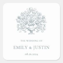 Vintage Elegant Dusty Blue Baroque Wedding