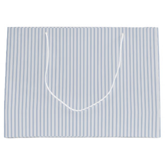 Vintage Elegant Faded Blue Stripe All Occasion Large Gift Bag
