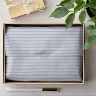 Vintage Elegant Faded Blue Stripe Gift Decoupage Tissue Paper