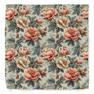 Vintage elegant floral bandana
