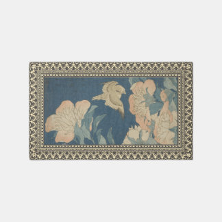 Vintage Elegant Floral Bird Living Room Rug 