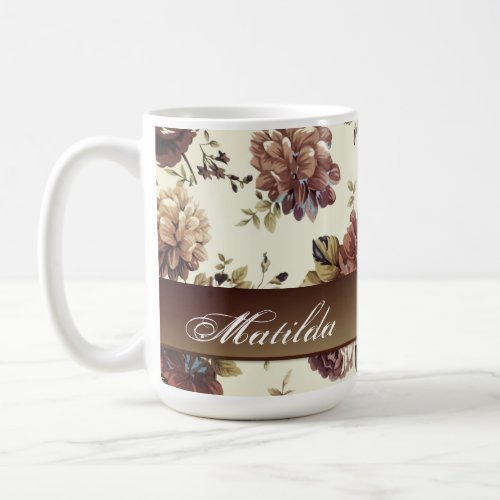 Vintage Elegant Floral Coffee Mug