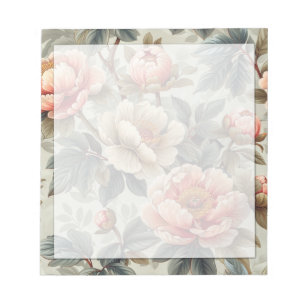 Vintage elegant floral notepad