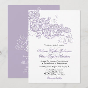 Vintage Elegant Floral Paisley Boho Wedding Invite