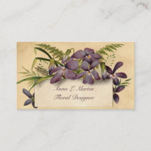 Vintage, Elegant Floral, Vicorian, Custom Business Card