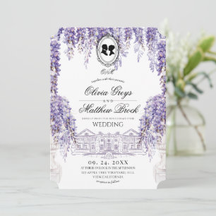 Vintage Elegant Florals Regency Wedding Invitation