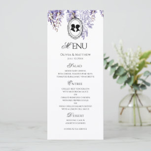 Vintage Elegant Florals Regency Wedding Menu