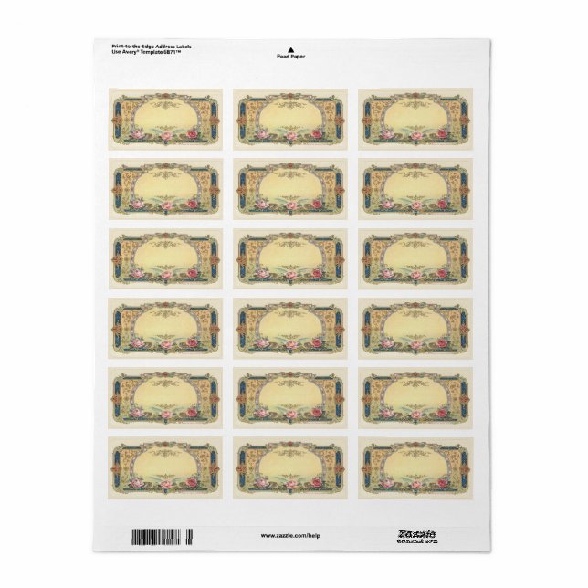 Vintage Elegant French Country Address Label (Full Sheet)