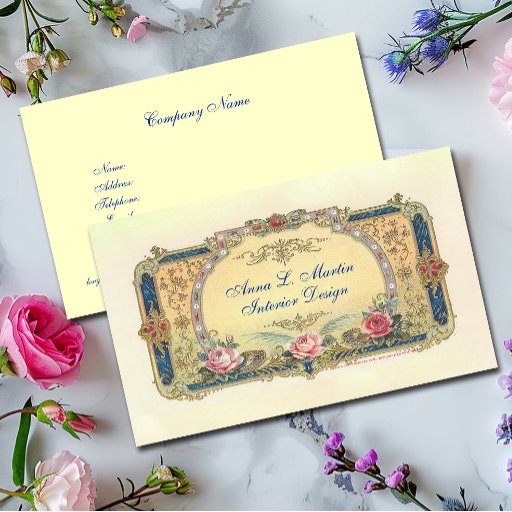Customizable Vintage Elegant French Country Business Card