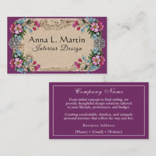 Vintage Elegant French Country Business Cards