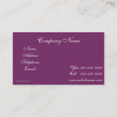 Vintage Elegant French Country  Business Cards (Back)