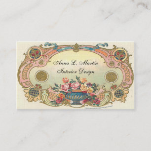 Vintage, Elegant, French Country, Floral Business Card