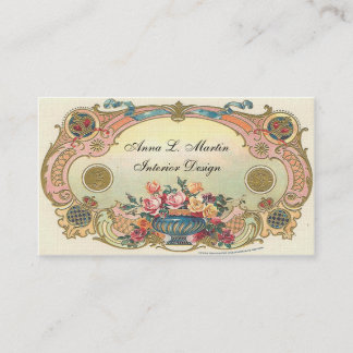 Vintage, Elegant, French Country, Floral Business Card