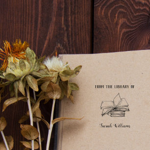 Vintage Elegant From The Library Of Custom Name Self-inking Stamp
