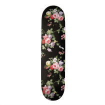 Vintage Elegant Girly Pink Red Trendy Roses Floral Skateboard Deck Vintage Elegant Girly Pink Red Trendy Roses Floral Skateboard Deck