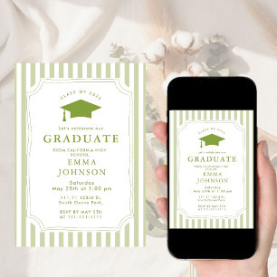 Vintage Elegant Graduation Party Invitation