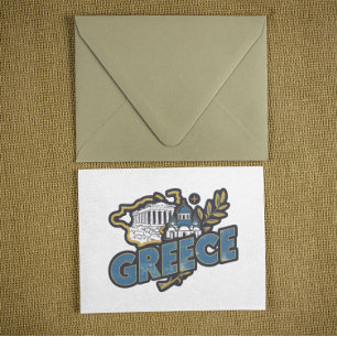 Vintage Elegant Greece Europe Travel Souvenir Postcard