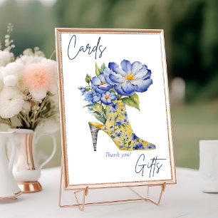 Vintage Elegant  High-Heel Shoe Cards & Gifts Sign