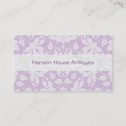 Vintage Elegant Lavender Damask Business Card