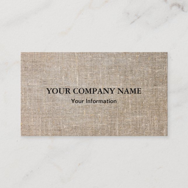 Vintage Elegant Linen Business Card (Front)