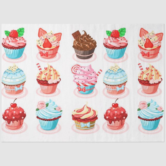 Vintage Elegant Modern Cake Tissue Paper (Front)