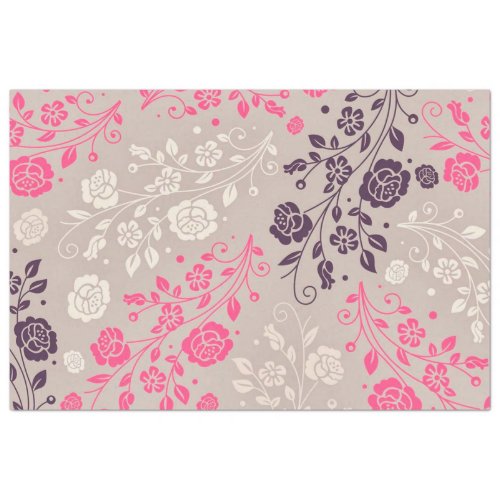 Vintage Elegant Modern Floral Tissue Paper