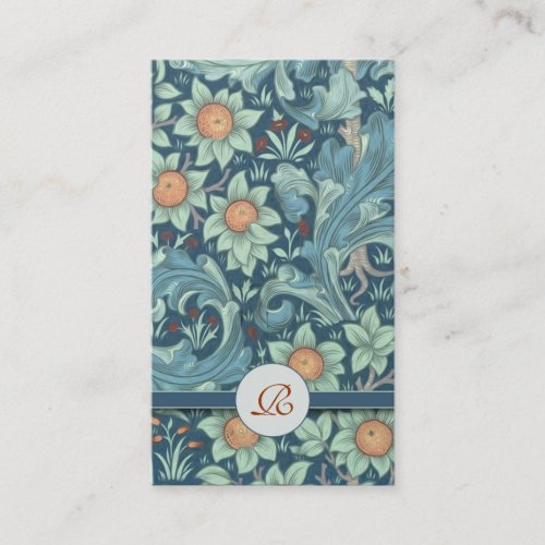 vintage elegant monogram business cards