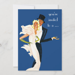 Vintage Elegant Monte Carlo Couple Dinner Party Invitation