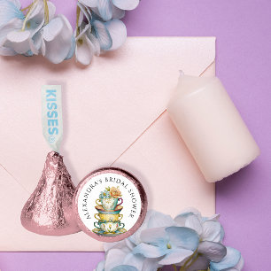 Vintage Elegant Pastel Watercolor Floral Teacups Hershey®'s Kisses®