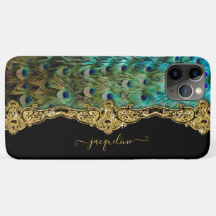 Vintage Elegant Peacock Feathers Baroque Rococo iPhone 11 Pro Max Case