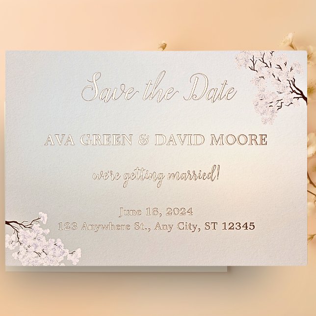 Vintage Elegant Pearl Romance Save the Date Card (Creator Uploaded)