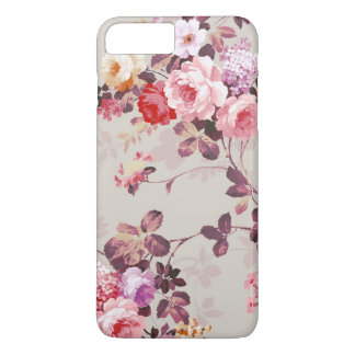 Vintage Elegant Pink Red Purple Roses Pattern iPhone 8 Plus/7 Plus Case