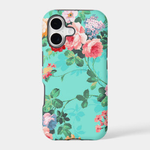Vintage Elegant Pink Red Yellow Roses Pattern iPhone 17 Case