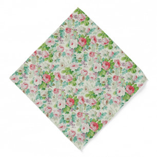 Vintage Elegant Popular Floral Rose Bandana