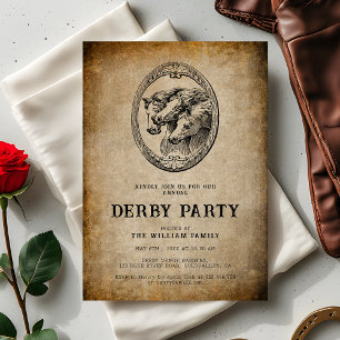 Vintage Elegant Race Horse Derby Party Invitation