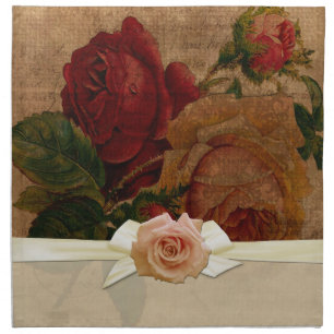 Vintage Elegant Roses Napkins